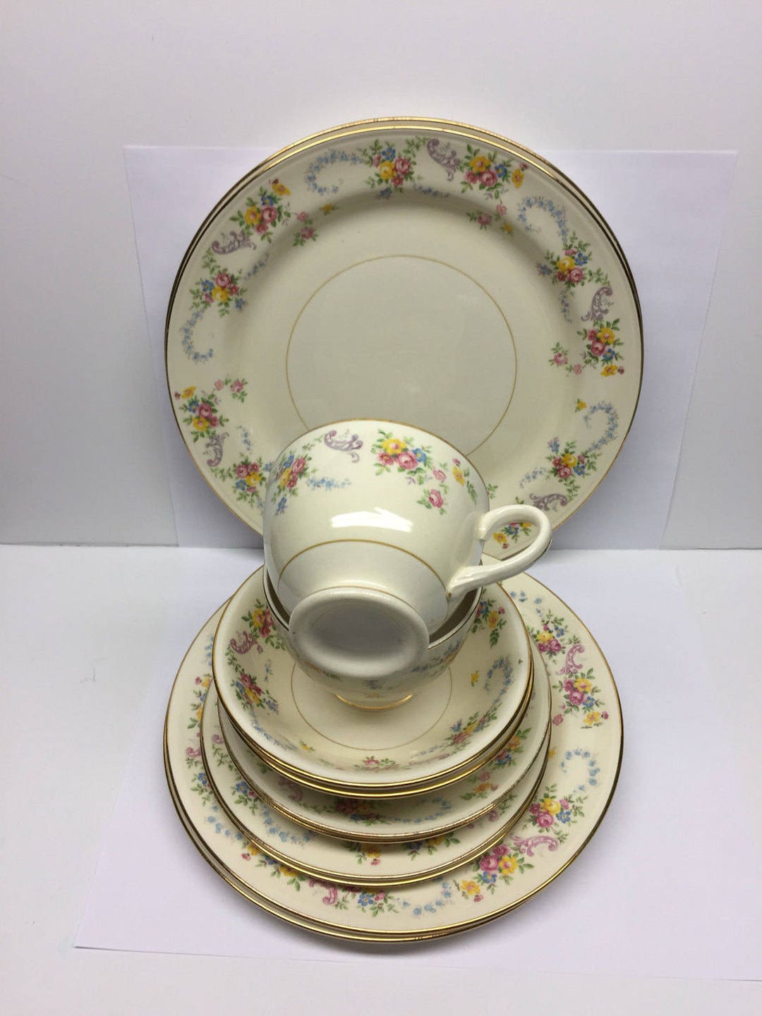 Dinnerware 1946 Nautilus Eggshell USA China 6 Piece Rare Etsy