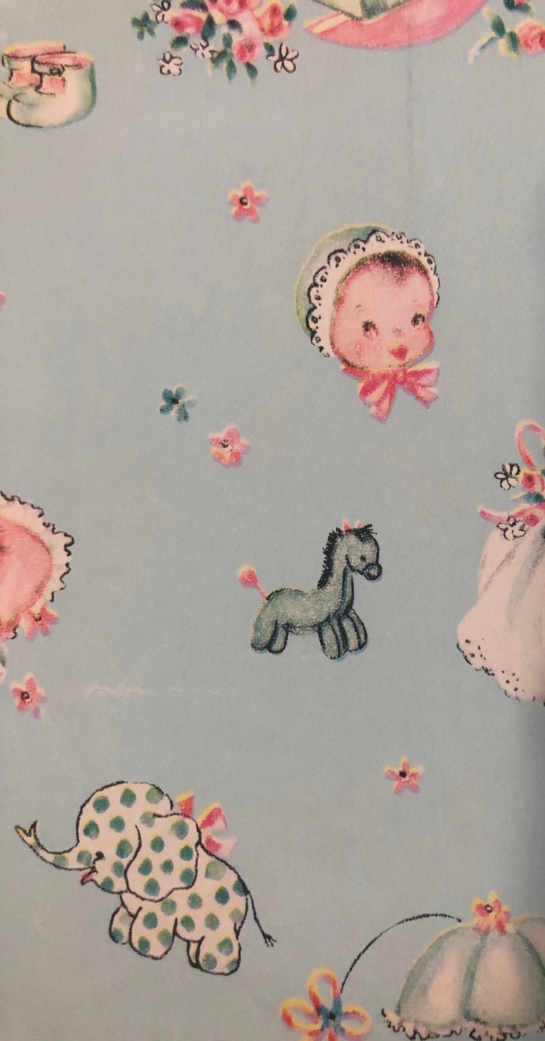 Paper Baby Shower Vintage Scrap Book Paper 1950 S Babies Sleeping 10 U201dx 9 U201d Craft Paper Diy Paper Party Supplies
