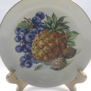 Vintage tschechoslowakischePlatte Böhmische Frucht Ananas 8,5