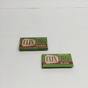 Double Edge Razor Blades Clix Thin Old Conrad Blade Co Razor Blade New York NY   Set of 4 in original box rare find