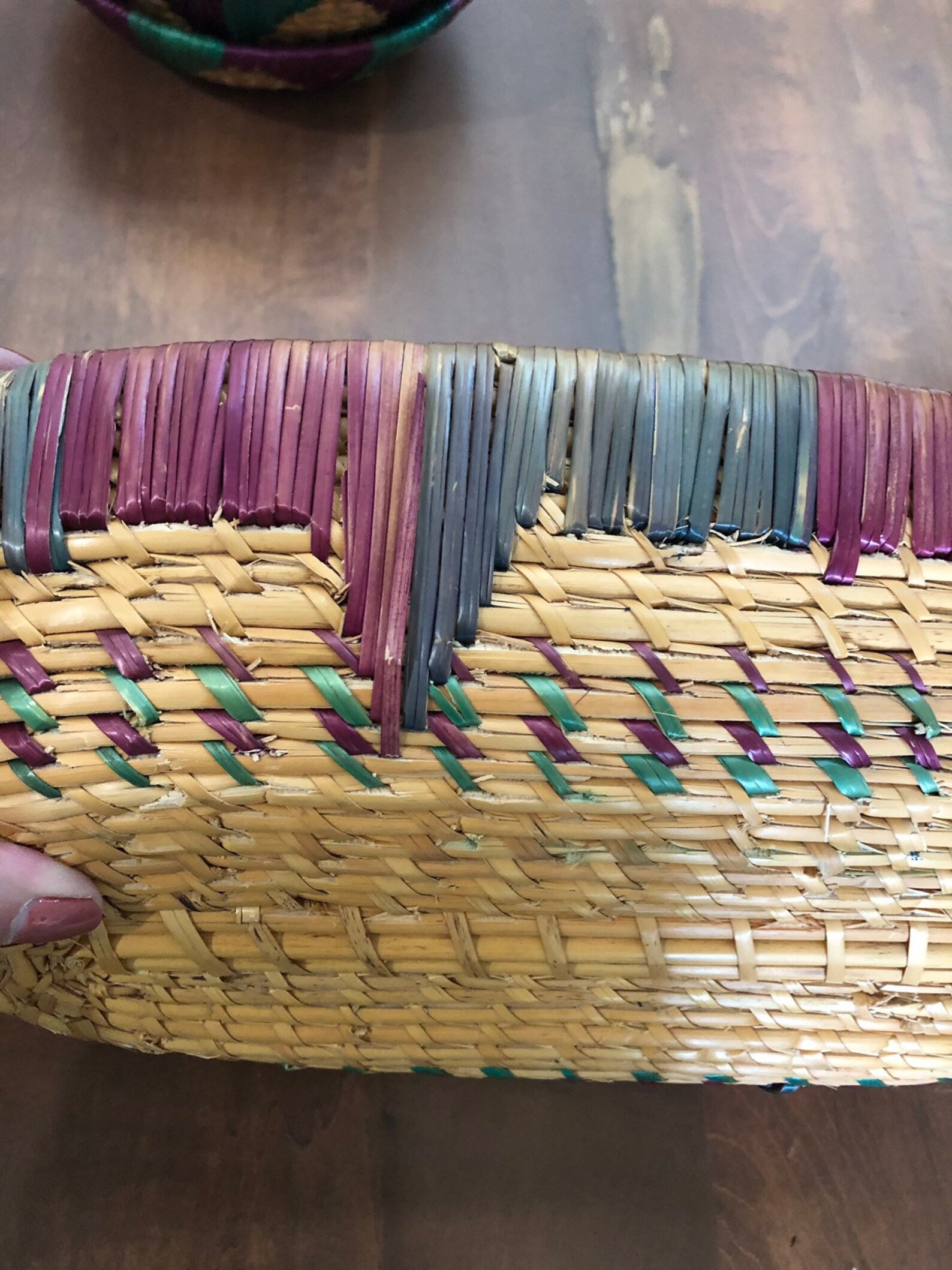 African Woven Bread Basket and Bowls Authentic Handmade Etsy