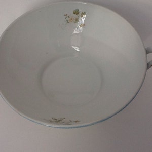 Vintage Soup Tureen Vintage W.H. Grindley  Co.  Bowl Cecil Pattern Embossed, Floral  Fruit, Blue Border