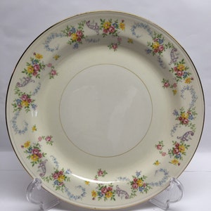 Vintage Eggshell China Lunch Plate Homer Laughlin 8 inch 1946 Georgian Nautilus