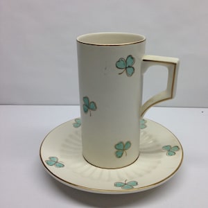 Irish Coffee Mug and Saucer Vintage Mug shamrock