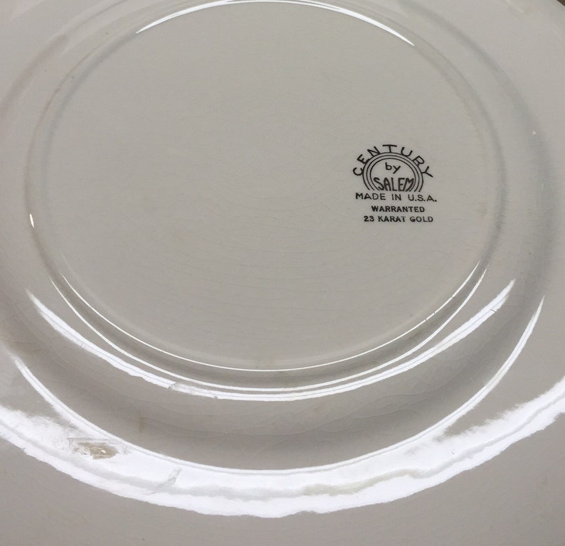 Vintage Plate Century by Salem Made in USA Warrented 23 K Gold Trim Imperial Salem China Company