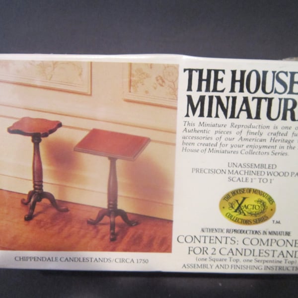Vintage Chippendale Candlestands House of Miniatures 40049
