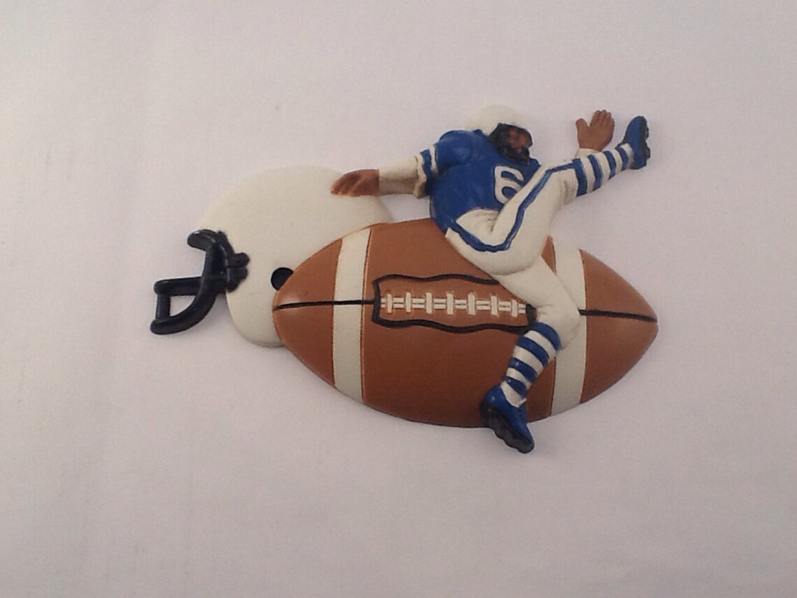 Homco Football Wall Hanging 1991 Sports Wall Plaque Vintage Etsy
