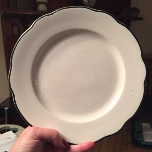 Buffalo China Railroad China Plate  210-1 1964 8 inch Black and White