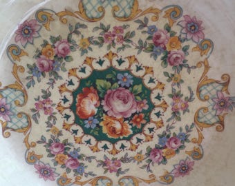 Vintage Pomello mobili con intarsi di porcellana Crema altsilbern 34 X 25 X 58 – QUALITÀ in Europa dal 1998