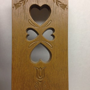 Vintage Burwood 1986 Candle Holders Hearts Motif Wallhangings image 4