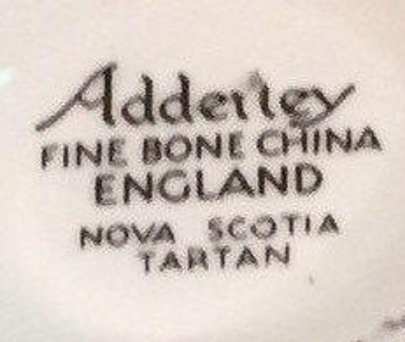 Royal Adderley Nova Scotia Cup and Saucer Footed