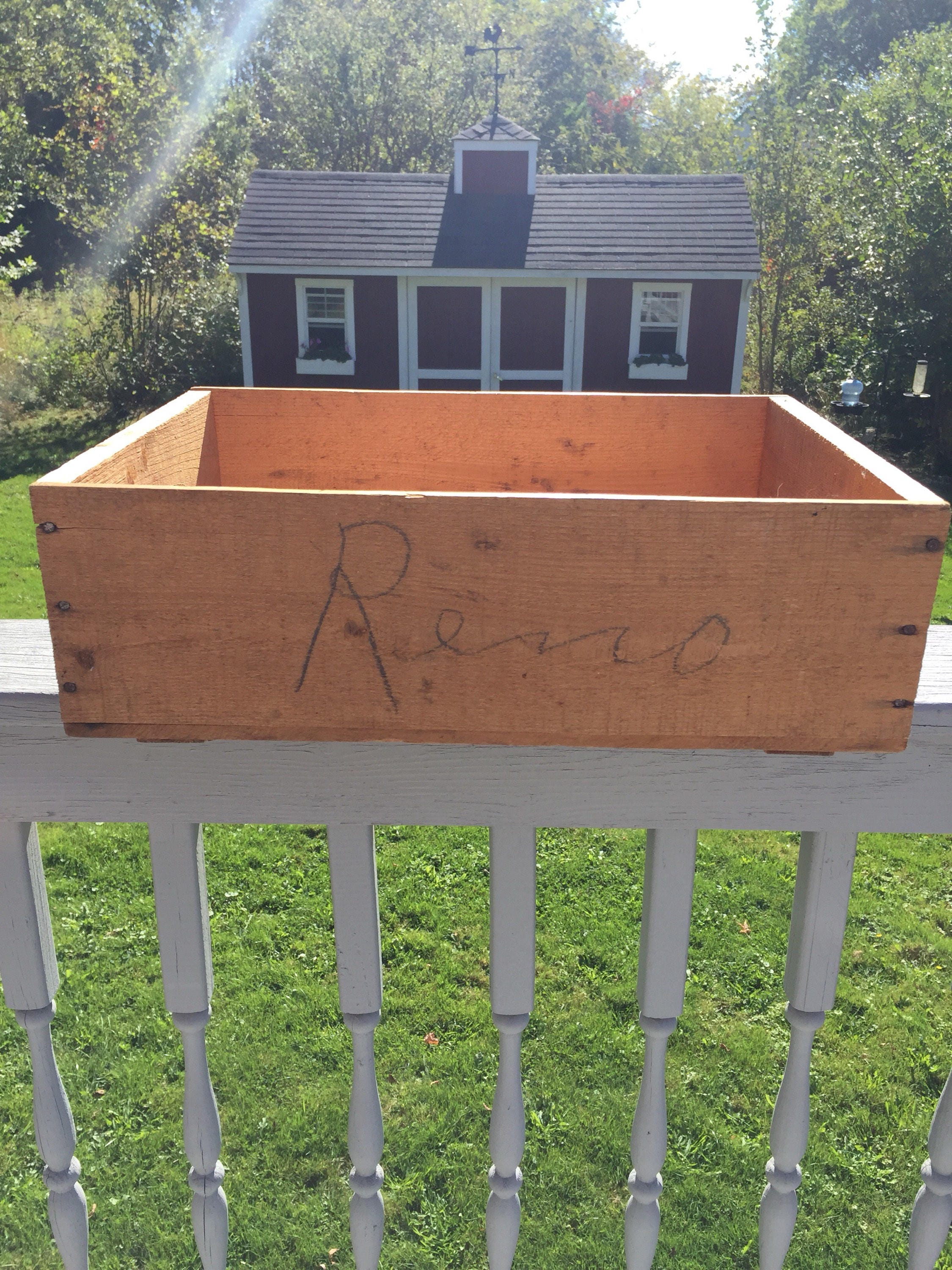 Vintage Maine Blueberry Box Wooden Crate Box Allen's Etsy