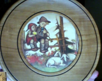 MJ Hummel Wooden Display Plate Made in  Germany