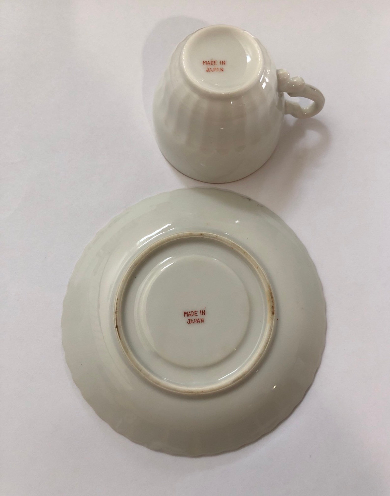 Vintage Demitasse Cup and Saucer Made in Japan Apple Blossoms Etsy