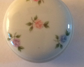 Vintage Trinket Box Takahashi of San Francisco White "Lara" Porcelain