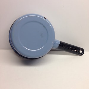 Sauce Pan Blue Enamelware Sauce Pan with black handle