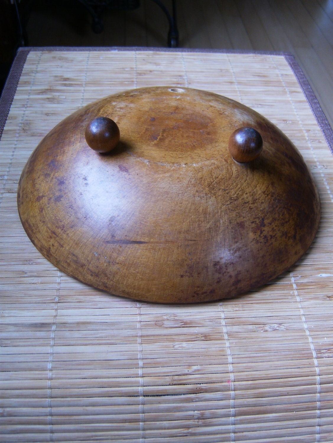 Teak Vintage Bowl wood chopping bowls oval Etsy