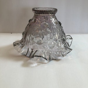Vintage Lavender Cabbage Rose Fairy Lamp Shade Fitter size 2.5&quot;