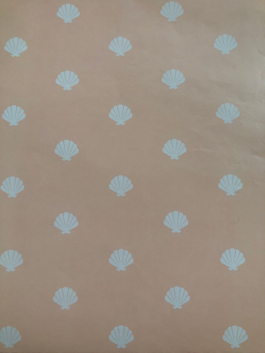 Scallop Shell Wrapping Paper Salmon Craft Paper - Etsy