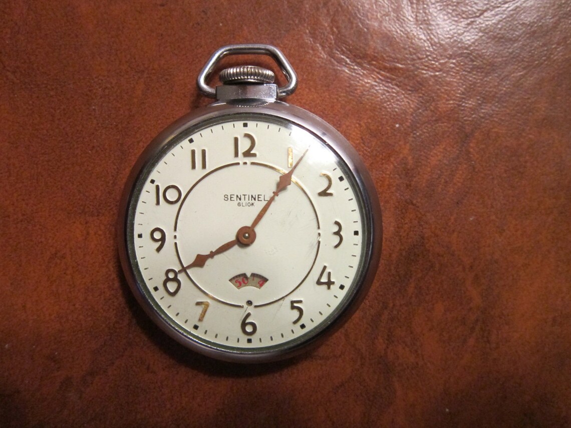 VINTAGE E. Ingraham Sentinel Click Pocket Watch 1930'S Etsy