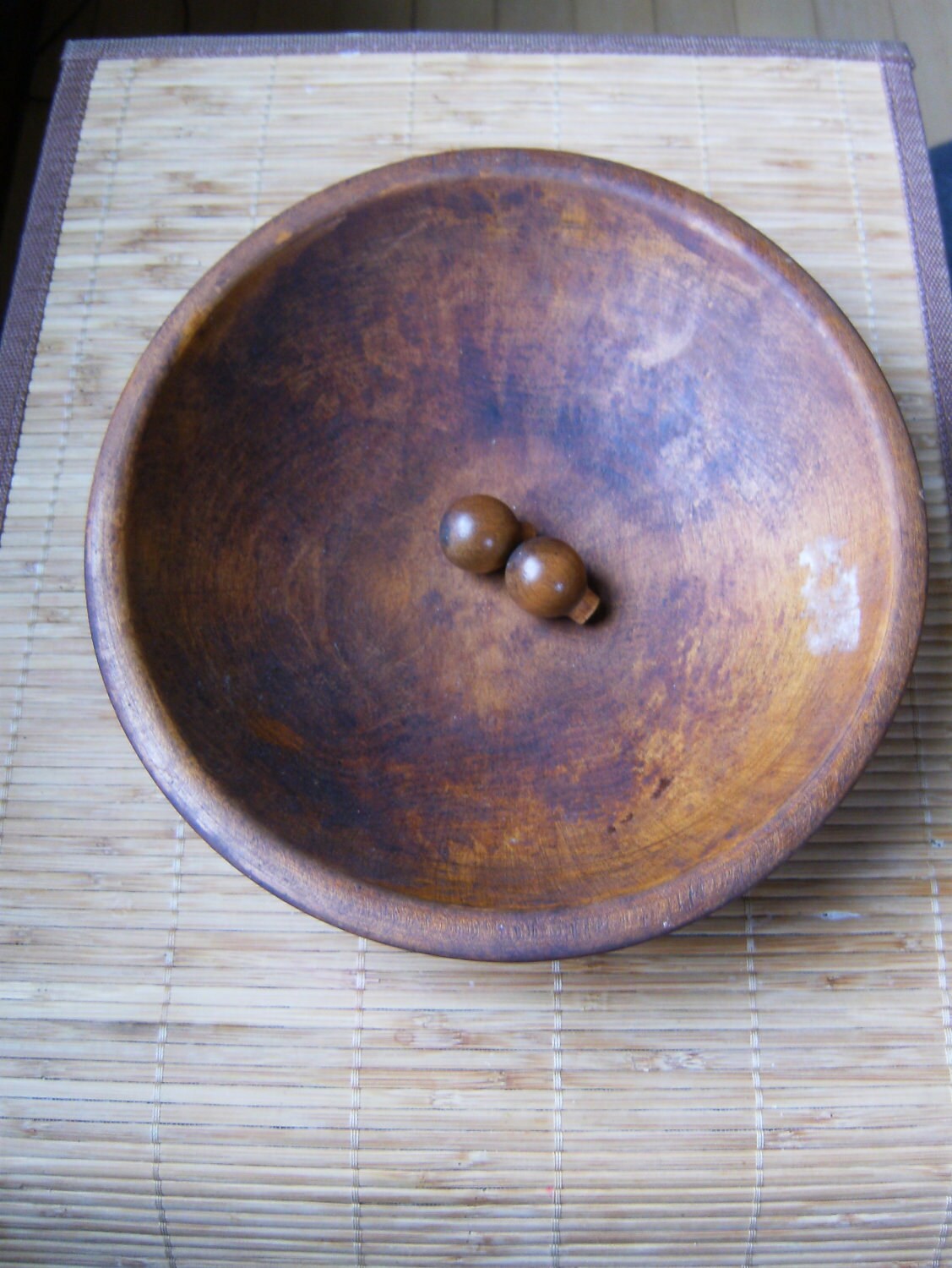 Teak Vintage Bowl wood chopping bowls oval Etsy