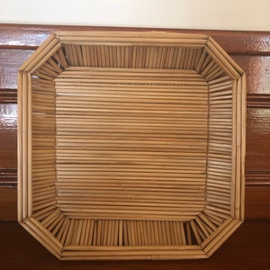 Octagon Stick Basket Vintage Bread Basket