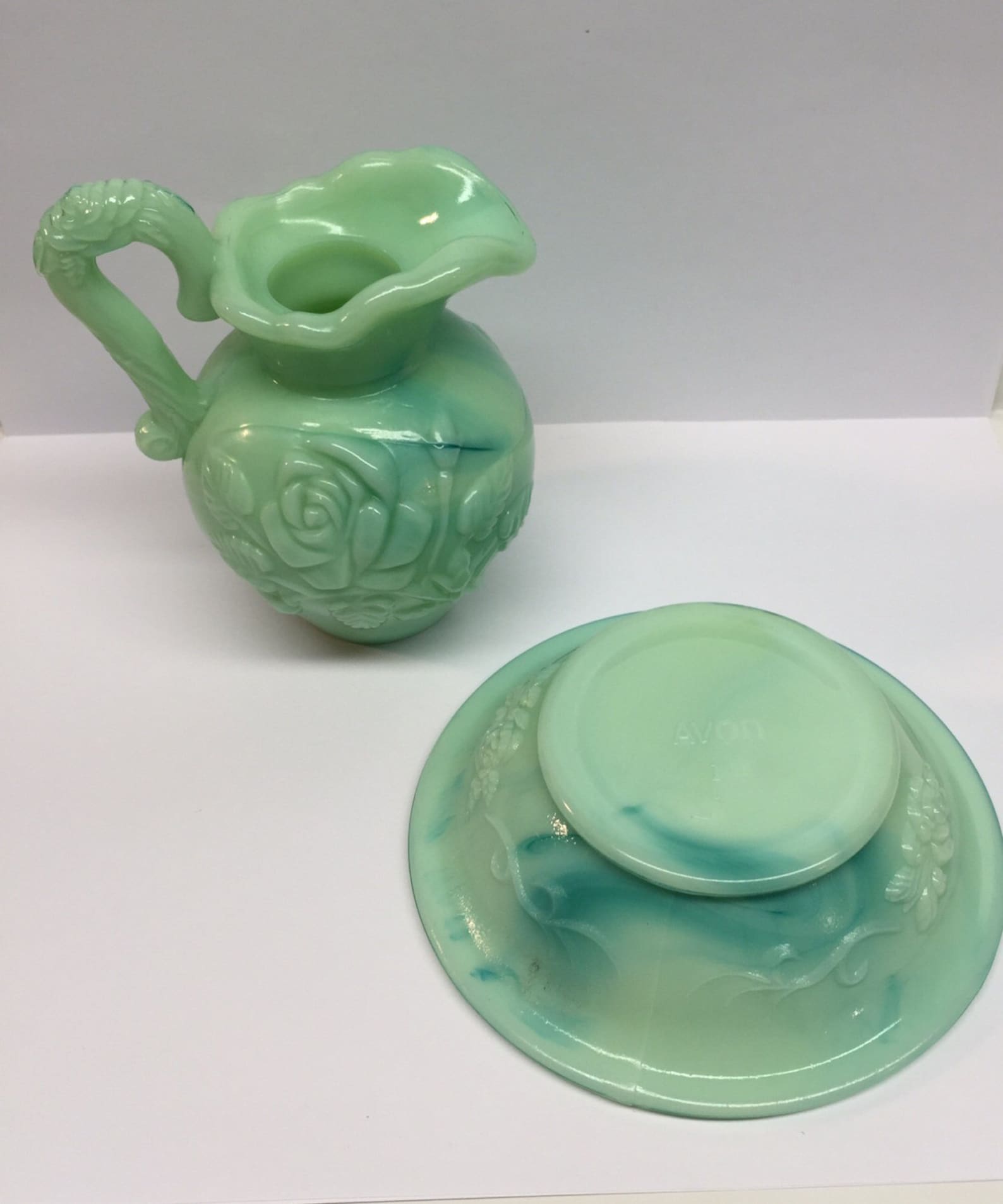 Pitcher and Bowl 2 Piece Vintage Avon Etsy