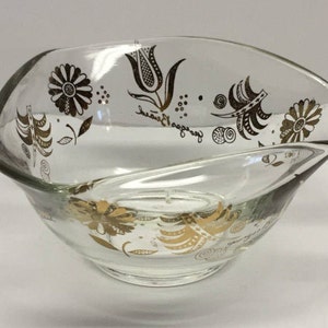 Vintage George Briard Hollywood Regency Decor Triangle Bowl Persian Garden Signed