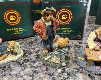 Momma Softheart w/ Bobby Can I Keep him Boyds Bears and Friends Bearstone Collection #228455  Mothers day