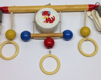 Vintage Sankyo Japan Toy Bar Musical Cradle Symphony Baby Brahms Lullaby Music