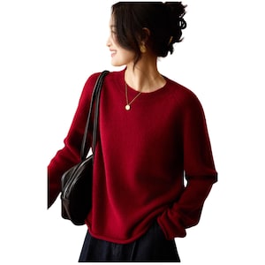Women's Oversized Knit Crewneck Pullover Sweater