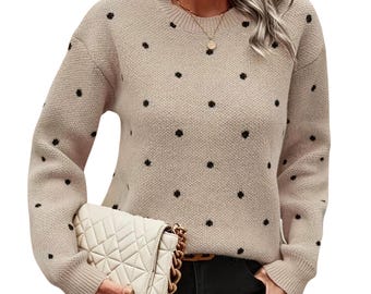 Women Polka Dot Sweaters