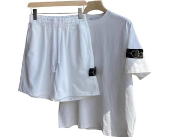 Unisex Oversized Two Piece Set Minimalist T-Shirt & Shorts