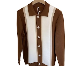 Unisex Knit Cardigan Button Up Sweater Long Sleeve Jacket