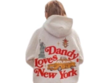 Sudadera con capucha Dandy para mujer, corte extragrande.