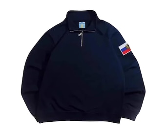 Unisex Oversized Half Zip Pullover Sweatshirt