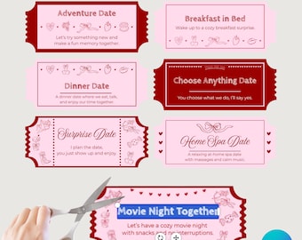 Editable Love Coupon Book: Romantic Date Night Gift (Canva Template)