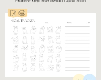 Habit Tracker Printable for Busy Days | Daily Monthly Routine Tracker to Build Consistent Habits
