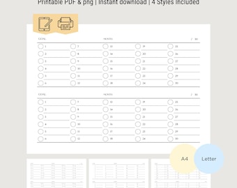 ADHD Habit Tracker Printable & Digital | An Overwhelm-Free Monthly Planner to Build Simple Routines That Stick