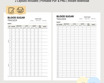 Diabetes Tracker Printable for Clear Daily Blood Sugar Logging
