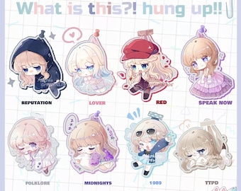 T-Swift Album Keychain|'Hanging Up!' |Original Illustration| acrylic