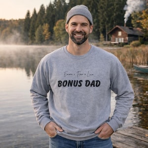 Bonus Dad Sweatshirt, Geschenk für Stiefpapa, Pullover für Bonus Papa, Familiengeschenk, Geschenk für Patchwork Familie
