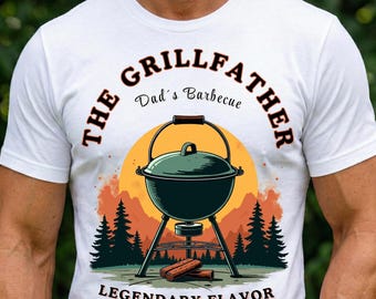 Personalized Grillfather BBQ Dad Shirt, Custom Grilling Gift Tee