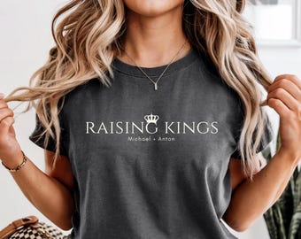 Personalized Boy Mom Shirt | Raising Kings Comfort Colors 1717 Tee