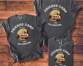 Friends Camp Vintage Van Shirt • Custom Location Year Road Trip Tee