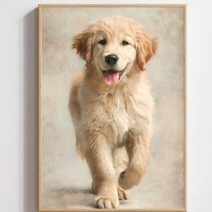 Golden Retriever Hund Druck sanften Ausdruck lächelnd Welpe Kinderzimmer Stimmung Dekor