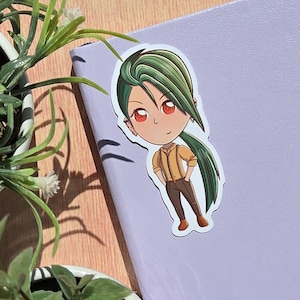 Adesivo Rika * Scarpe da ginnastica Chibi * Regione di Paldea * Vinile bianco lucido impermeabile Kawaii (7,6 cm)
