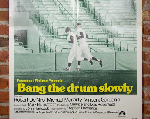 Bang the Drum Slowly Baseball Movie Poster from 1973 - Original 27" X 41" (1) One Sheet Theater Folded Poster - Drama Sports Movie Poster
