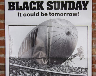 Black Sunday - Super Bowl Movie Poster from 1977 - Original 27" X 41" (1) One Sheet Folded Poster - Adventure, Crime, Drama