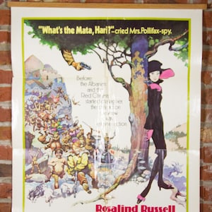 Mrs. Pollifax-Spy Movie Poster from 1971 - Original 27&quot; X 41&quot; (1) One Sheet Theater Folded Poster -Comedy Hot Air Balloon Poster